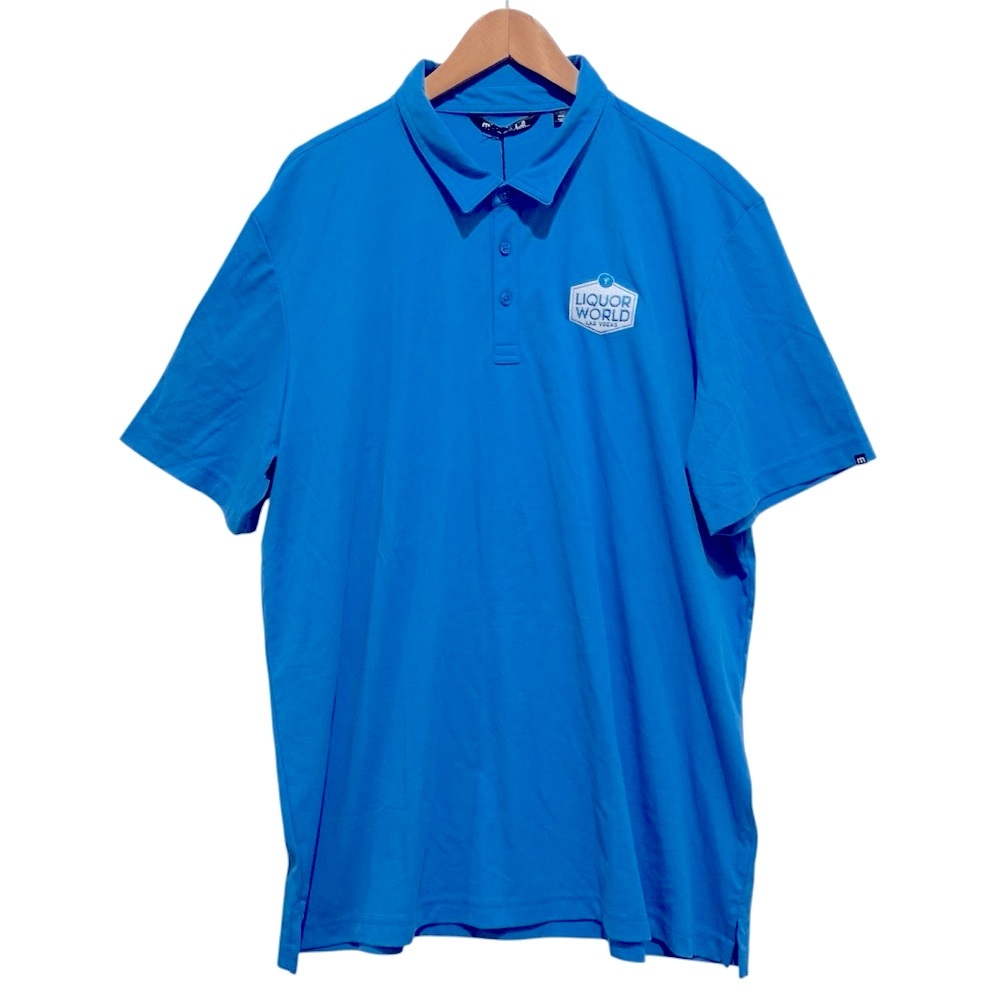 Travis Mathew Liquor World Las Vegas Blue Men's Polo Shirt Size 3XL NWT